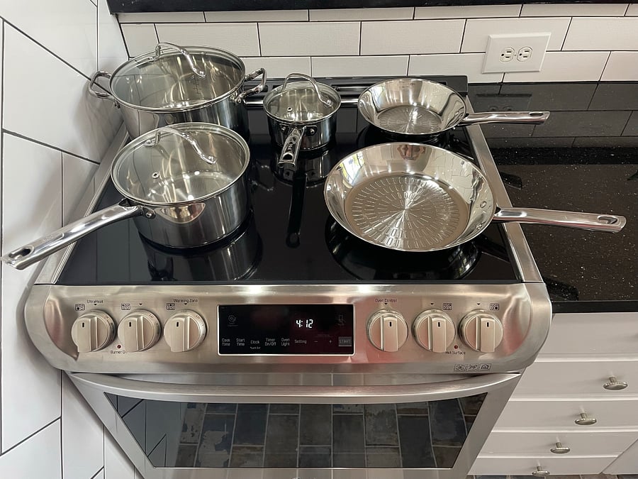 Pots and pans and new oven