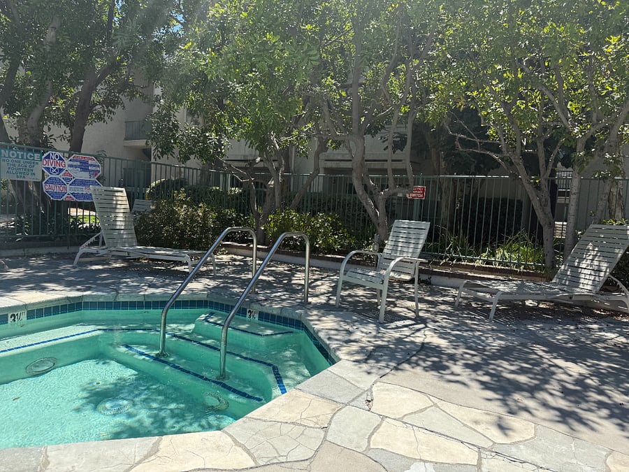 One of three jacuzzis
