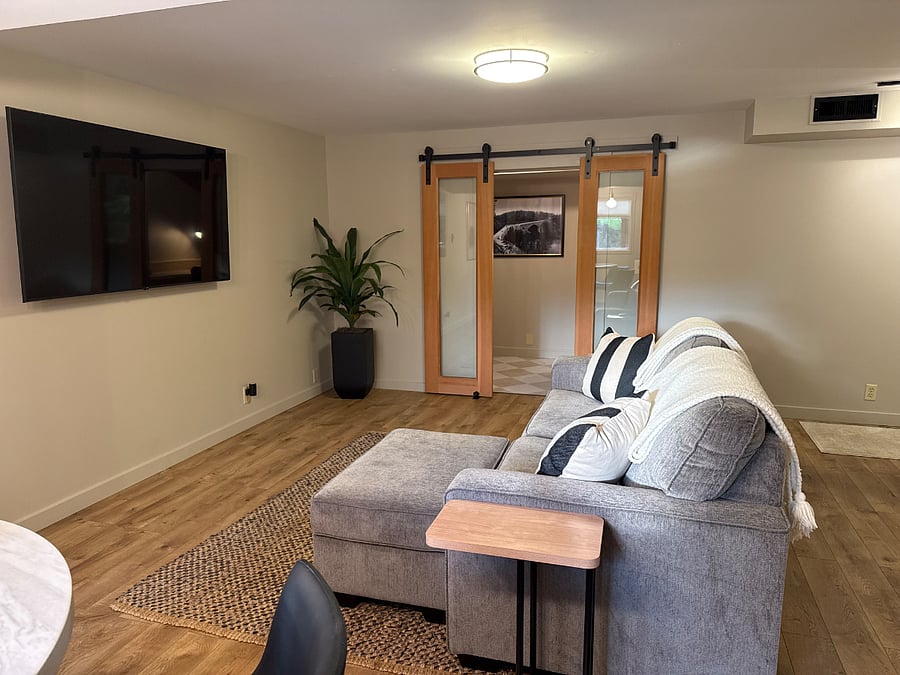 Living room and office