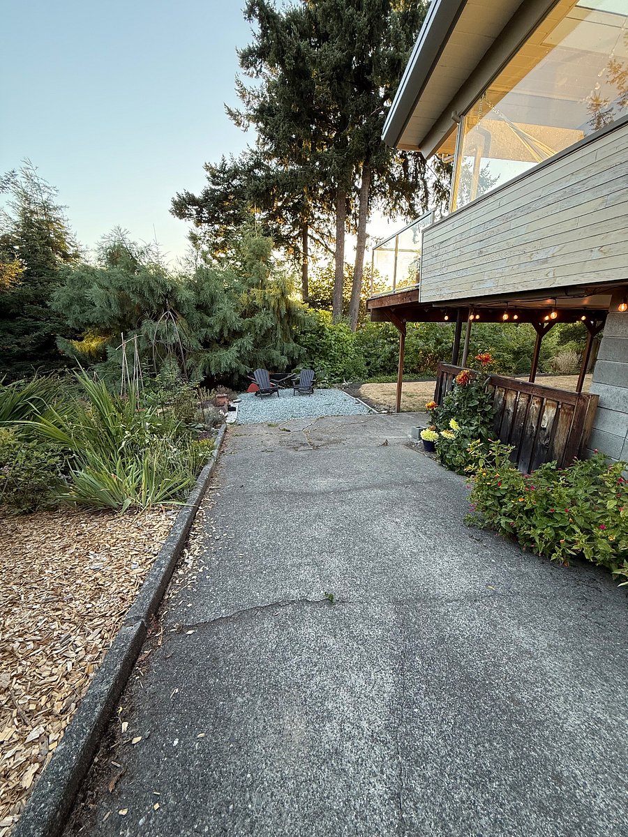 Dedicated parking and private driveway