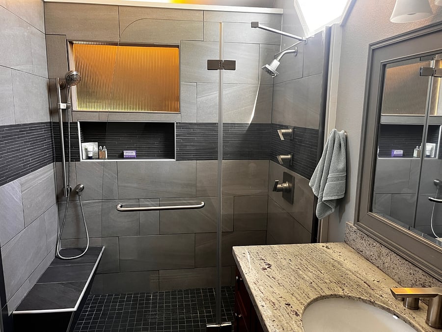 Upstairs shower