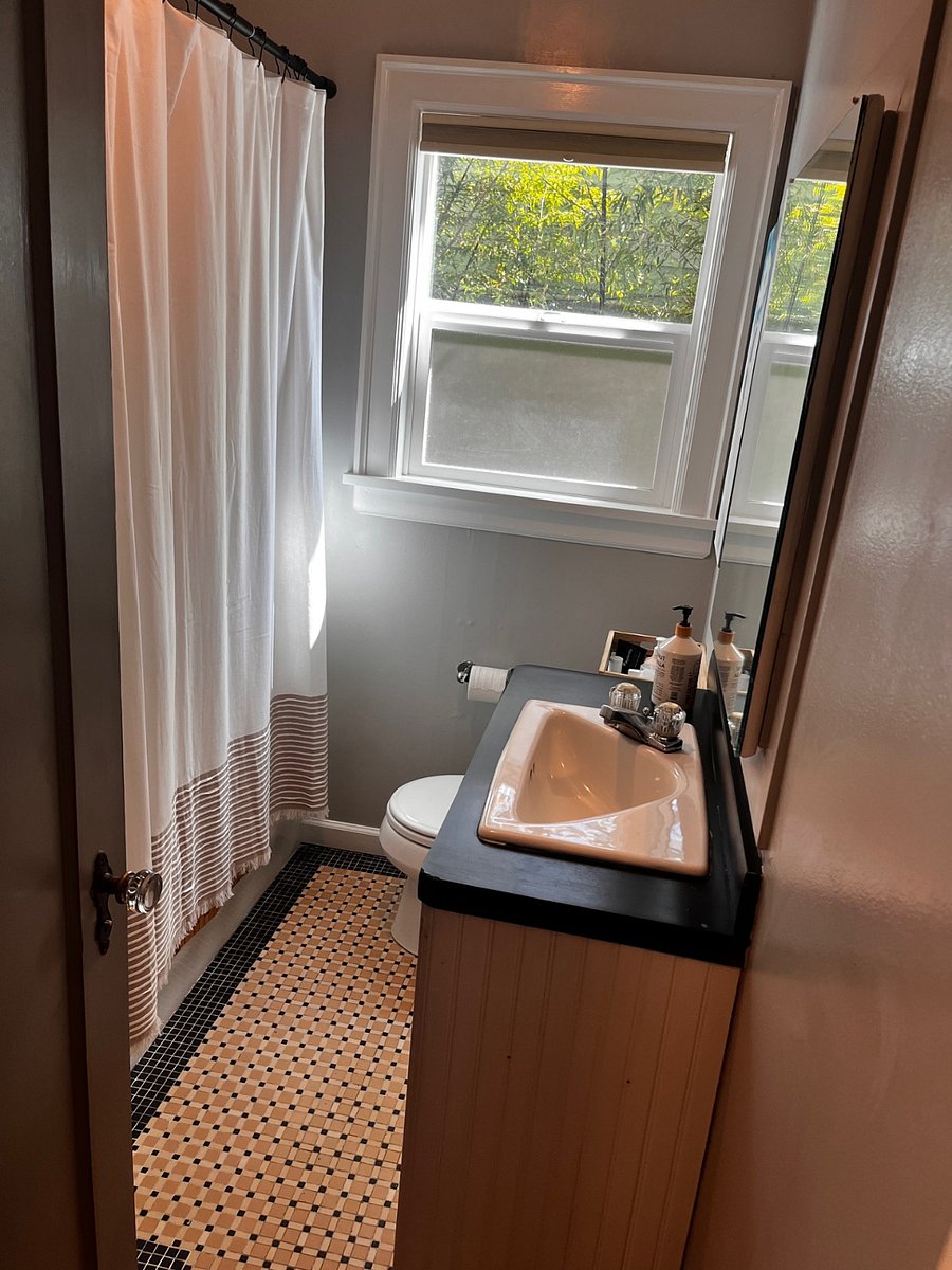 Downstairs bath with a shower