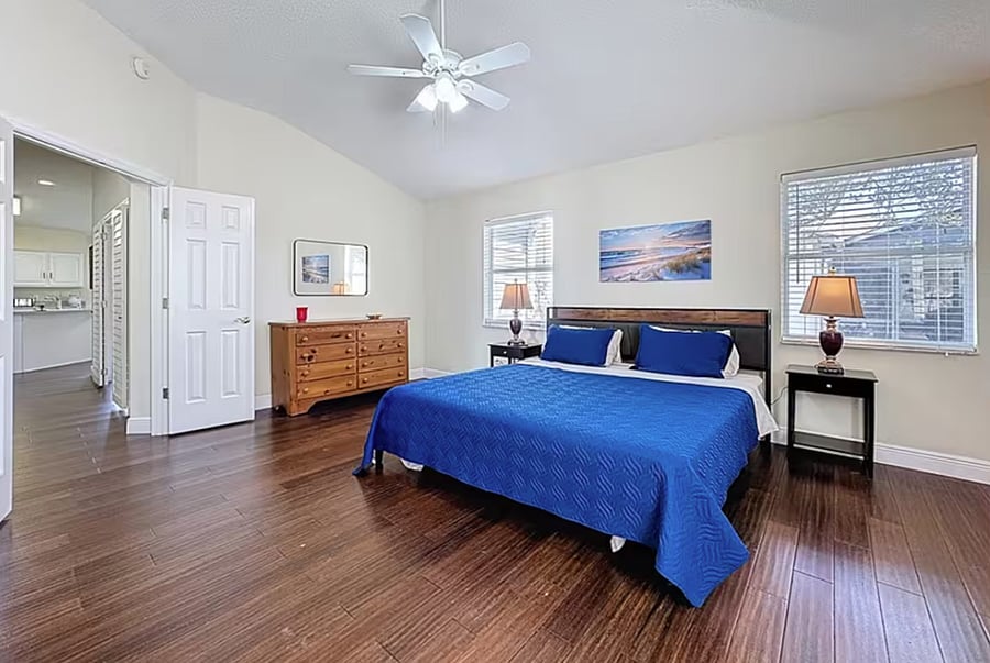 Master bedroom with TV