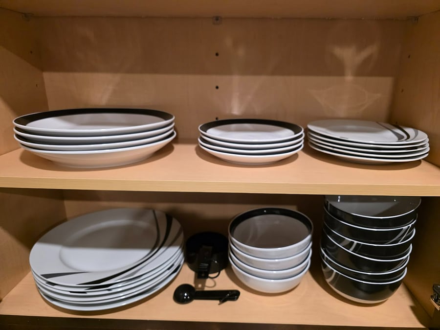 Fully stocked kitchen