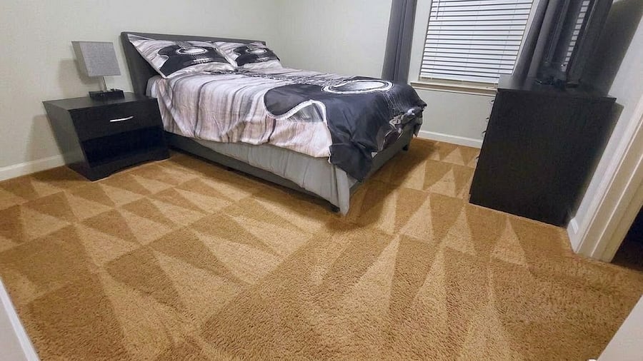 2nd Bedroom Queen Bed + TV. Guitar comforter optional, but you'll remember this listing! :)