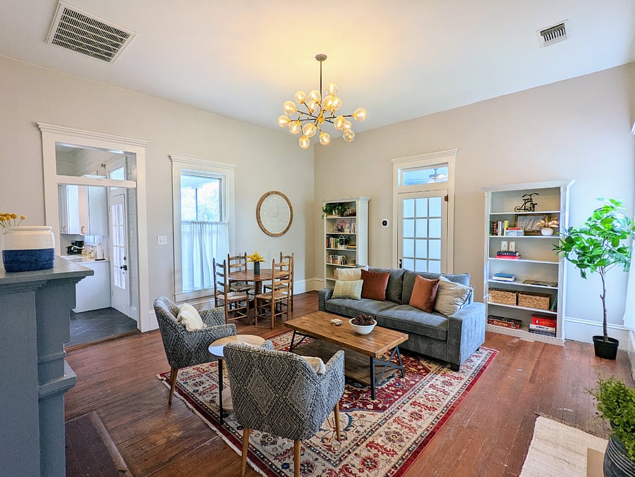 Spacious living-dining space with great natural light