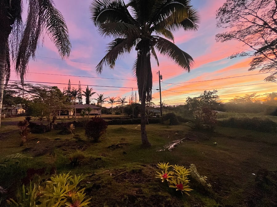 Sunset views from the front porch