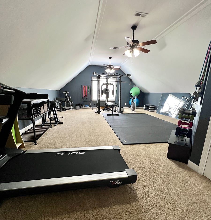 Fully equipped home gym