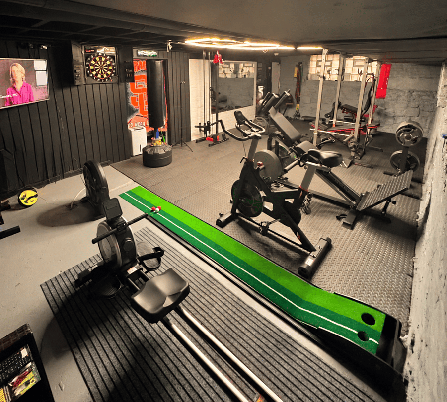 Full gym located in the basement.