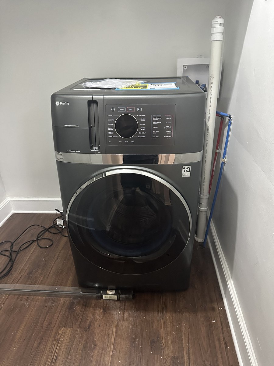 Combination washer and dryer in one unit.