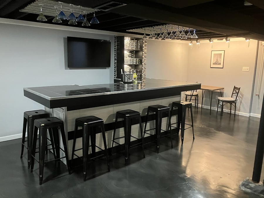 Lower Level Full Size Bar (with refrigerator and microwave)