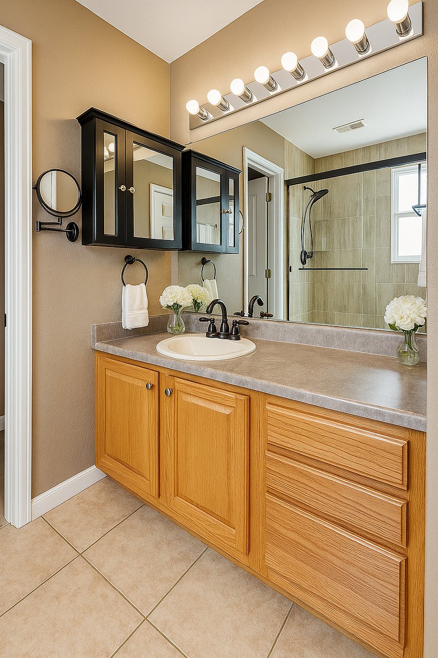 Master bath sink area