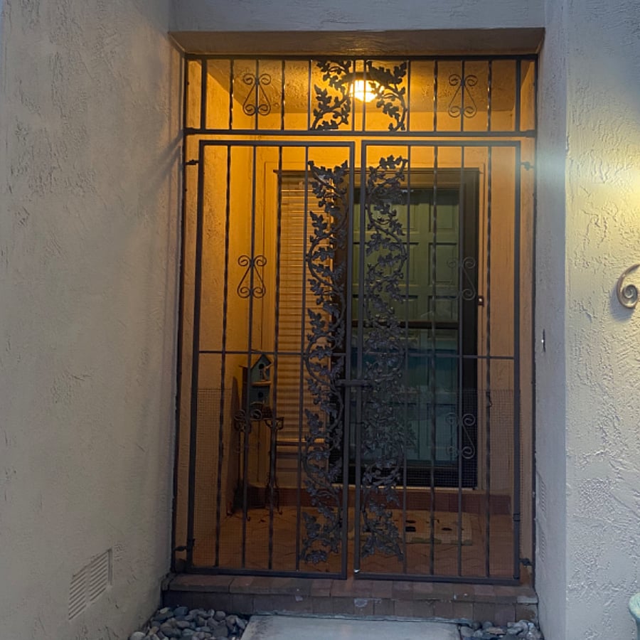 Gated entrance.