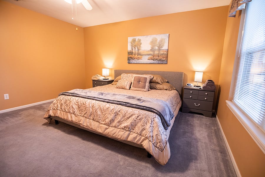 King bed in master