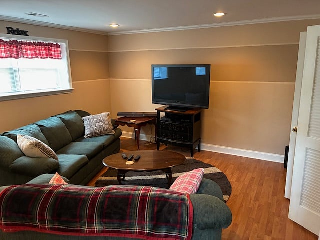 basement family room