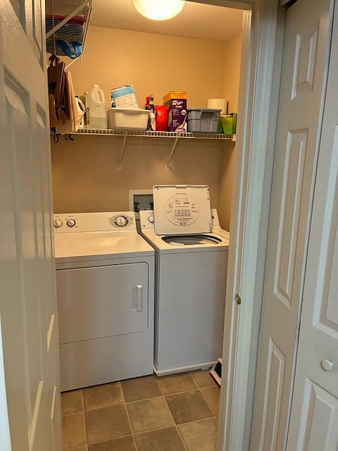 laundry next to kitchen