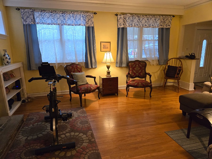 Another view of spacious living room with all the comforts and lots of natural light.