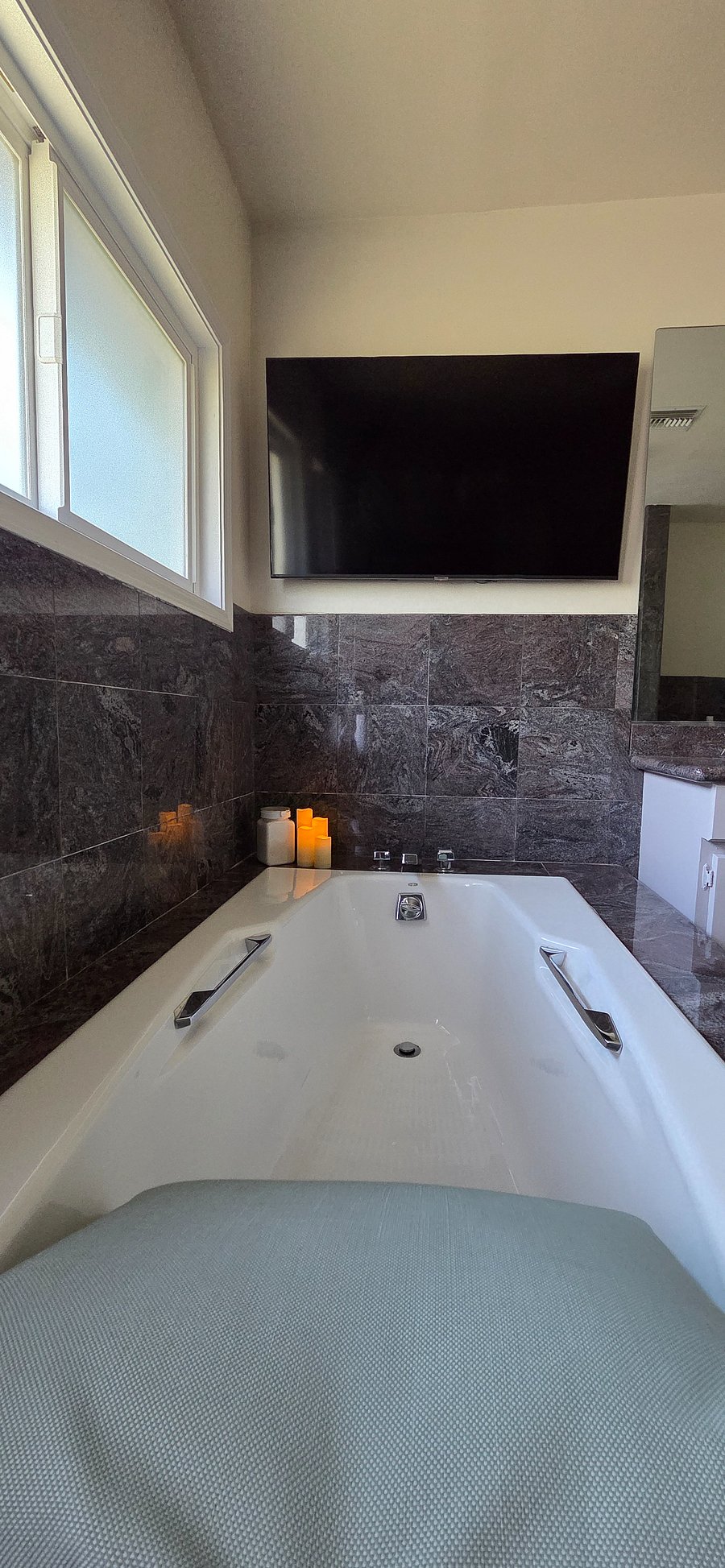 Your view while soaking in the tub