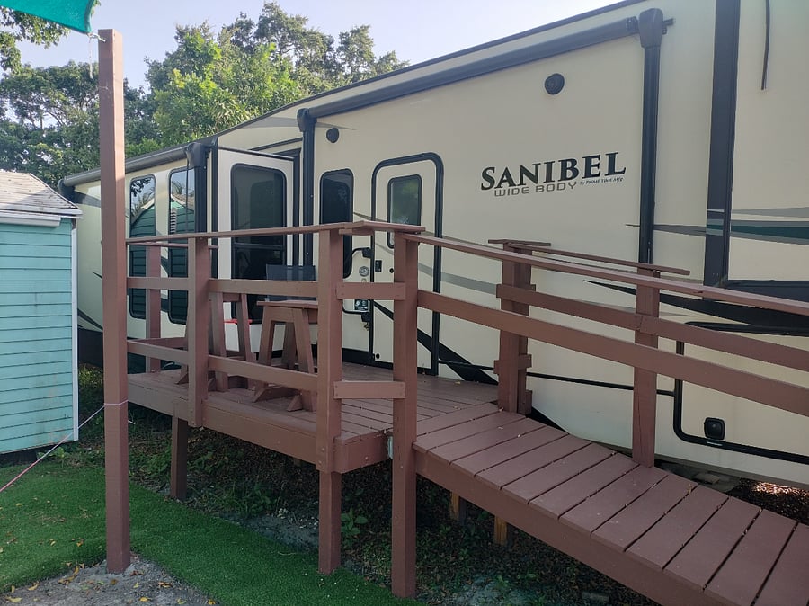 If desired we can provide a privacy fence or greenery around the deck.