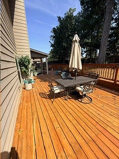 Deck with gas grill