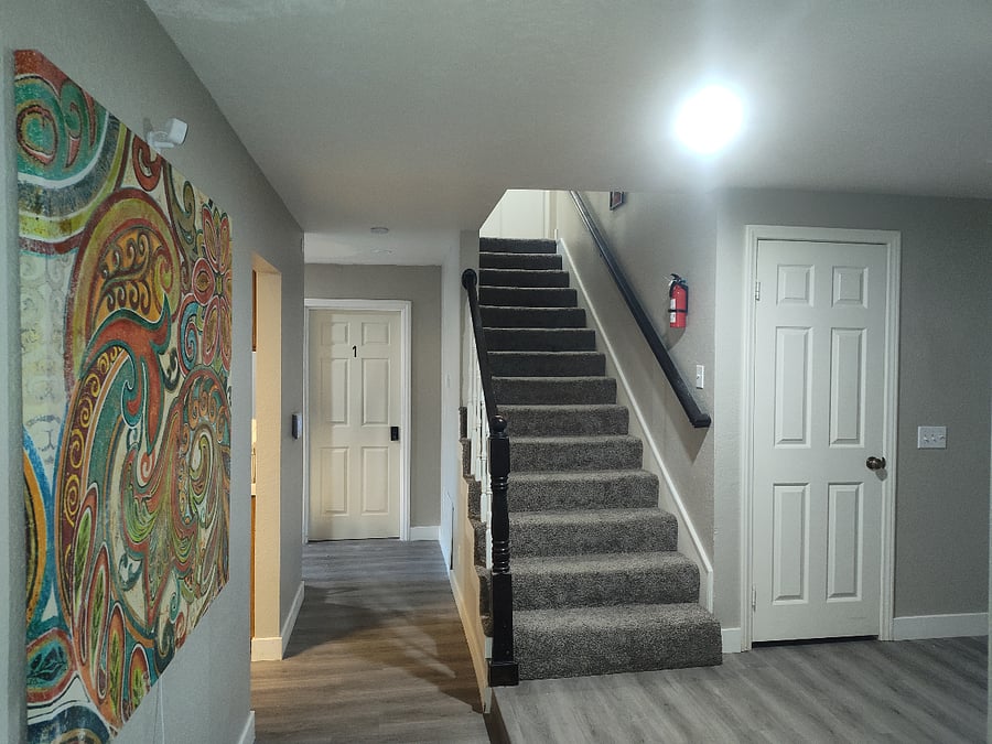 Your studio is the number 1 out of 6 other rooms(3 on the 1st floor and 4 on the 2nd floor)