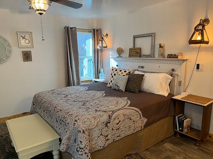 Apt B master bedroom with King size bed