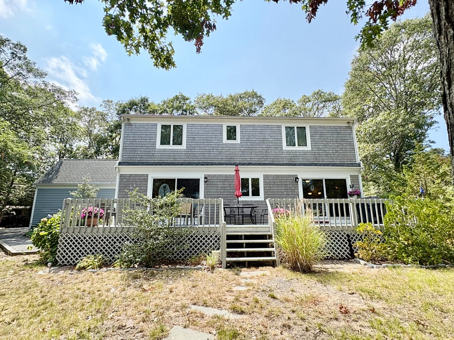 back view of house - faces water