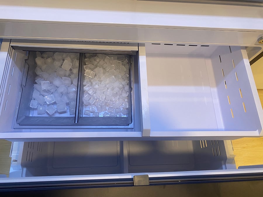 New Fridge Includes Full Size Freezer with Regular and Pebble Ice.