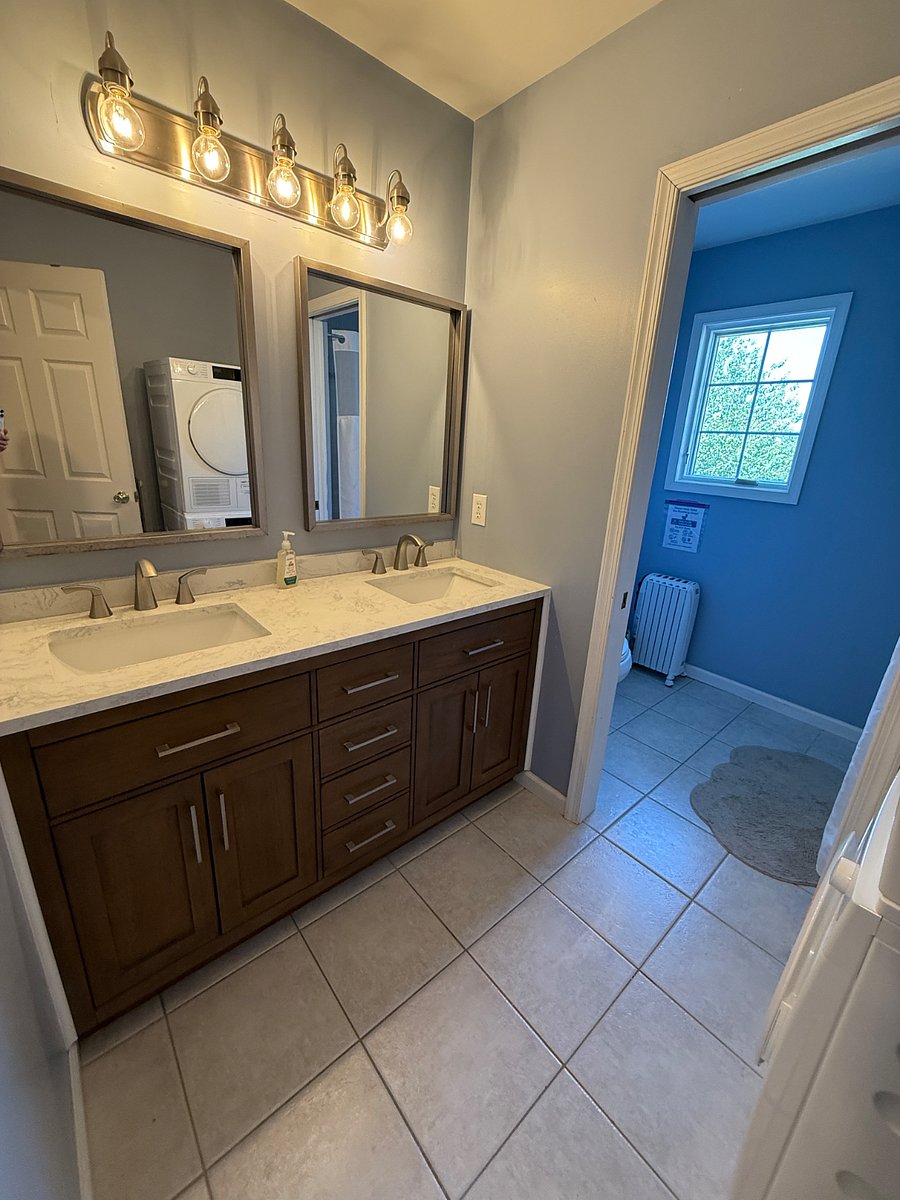 Bathroom with double vanity