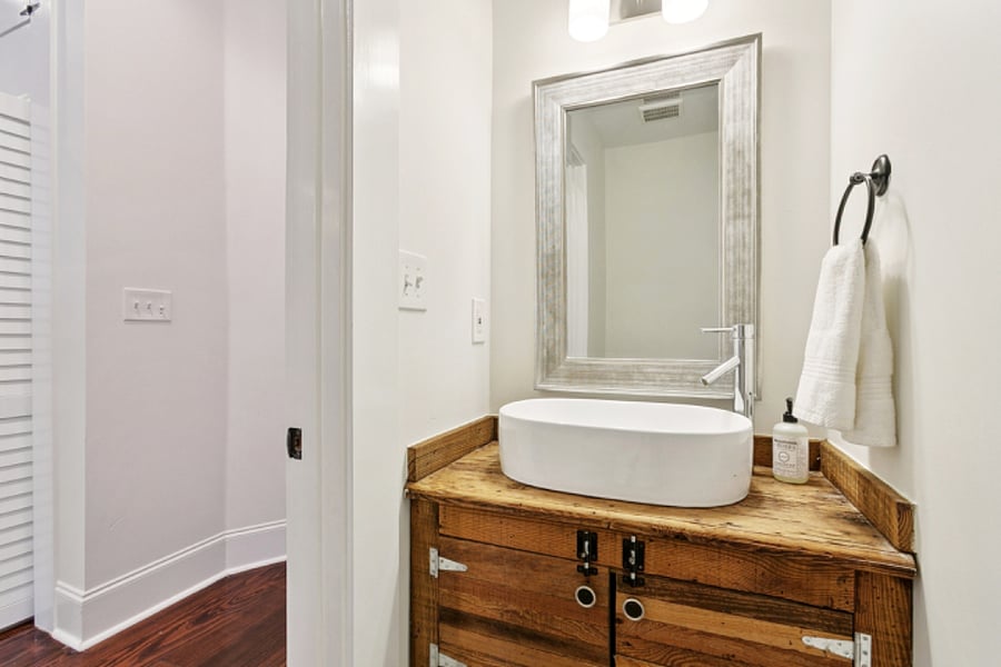 Downstairs powder room