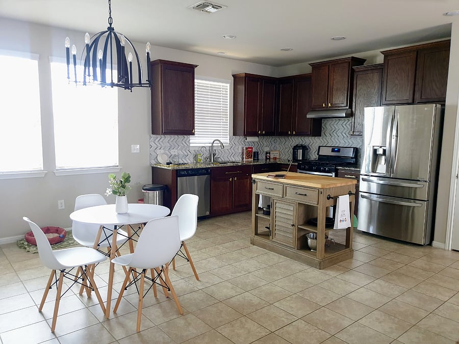 Kitchen and dining area