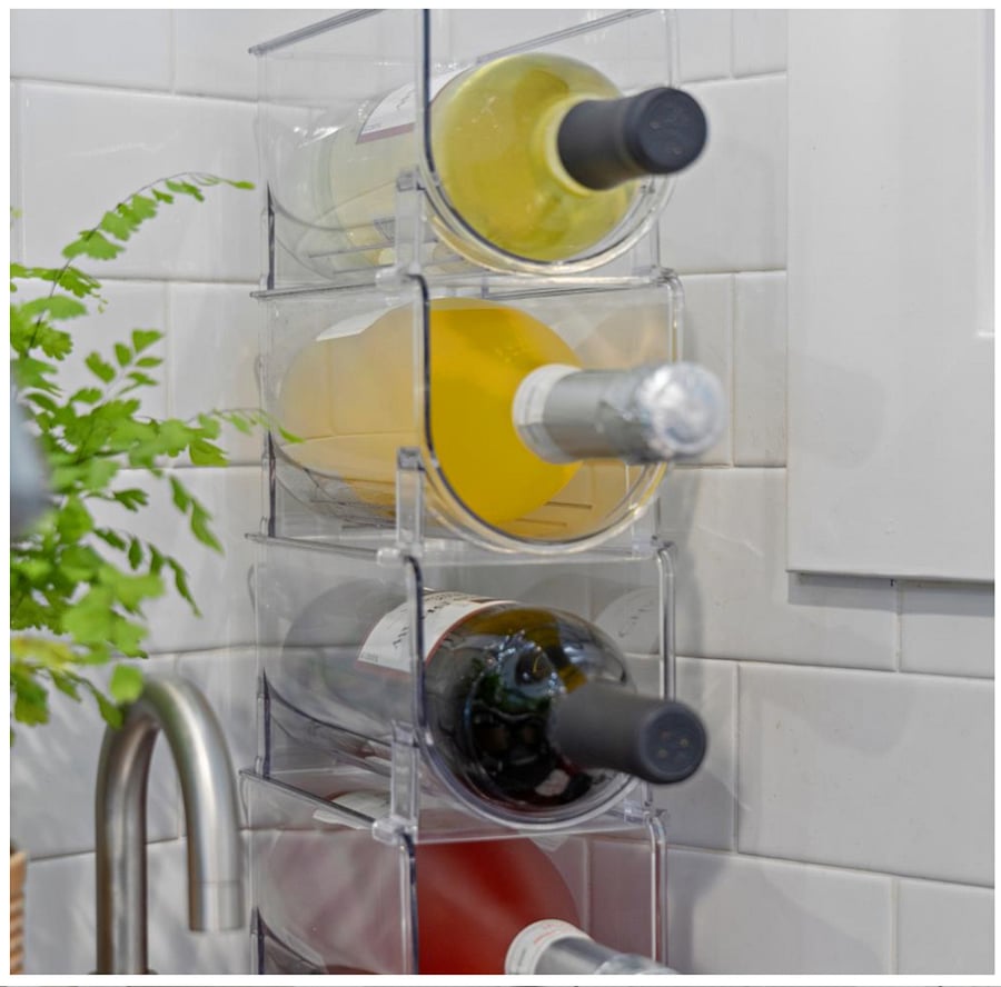 Alcohol not included, but the racks stay! I'll even leave a bottle of Martinellis so you can still pop some bubbly and relax.
