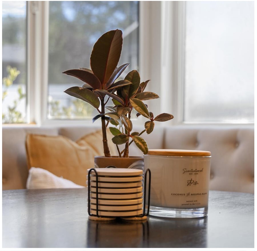 This dining table adapts to your mood, casual meals, or an elegant candlelit dinner with white linen.