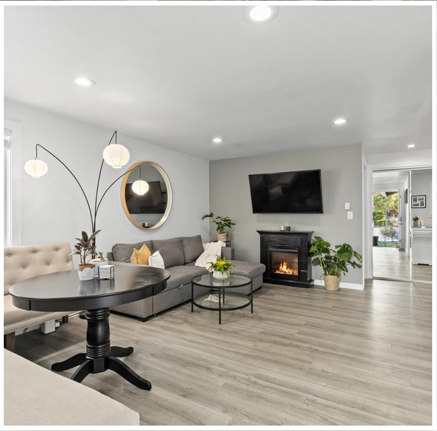 Bright and inviting living room with an airy open layout perfect for relaxing after work.