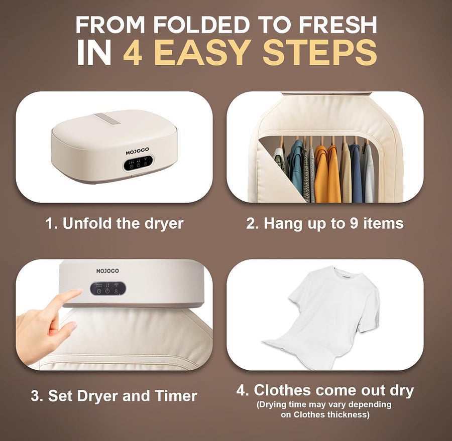 Each room is upgraded with a quiet mini-compact dryer for easy, wrinkle-free clothes.