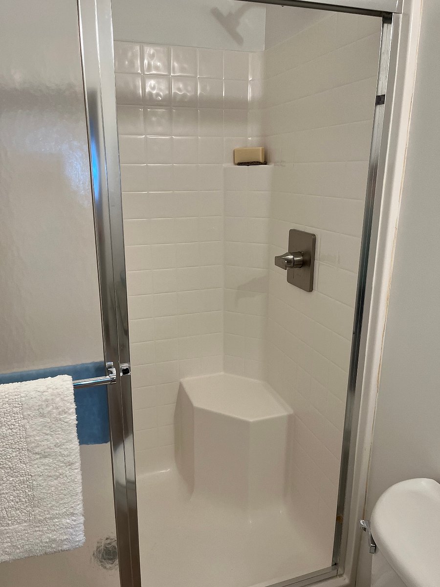Walk-in shower.