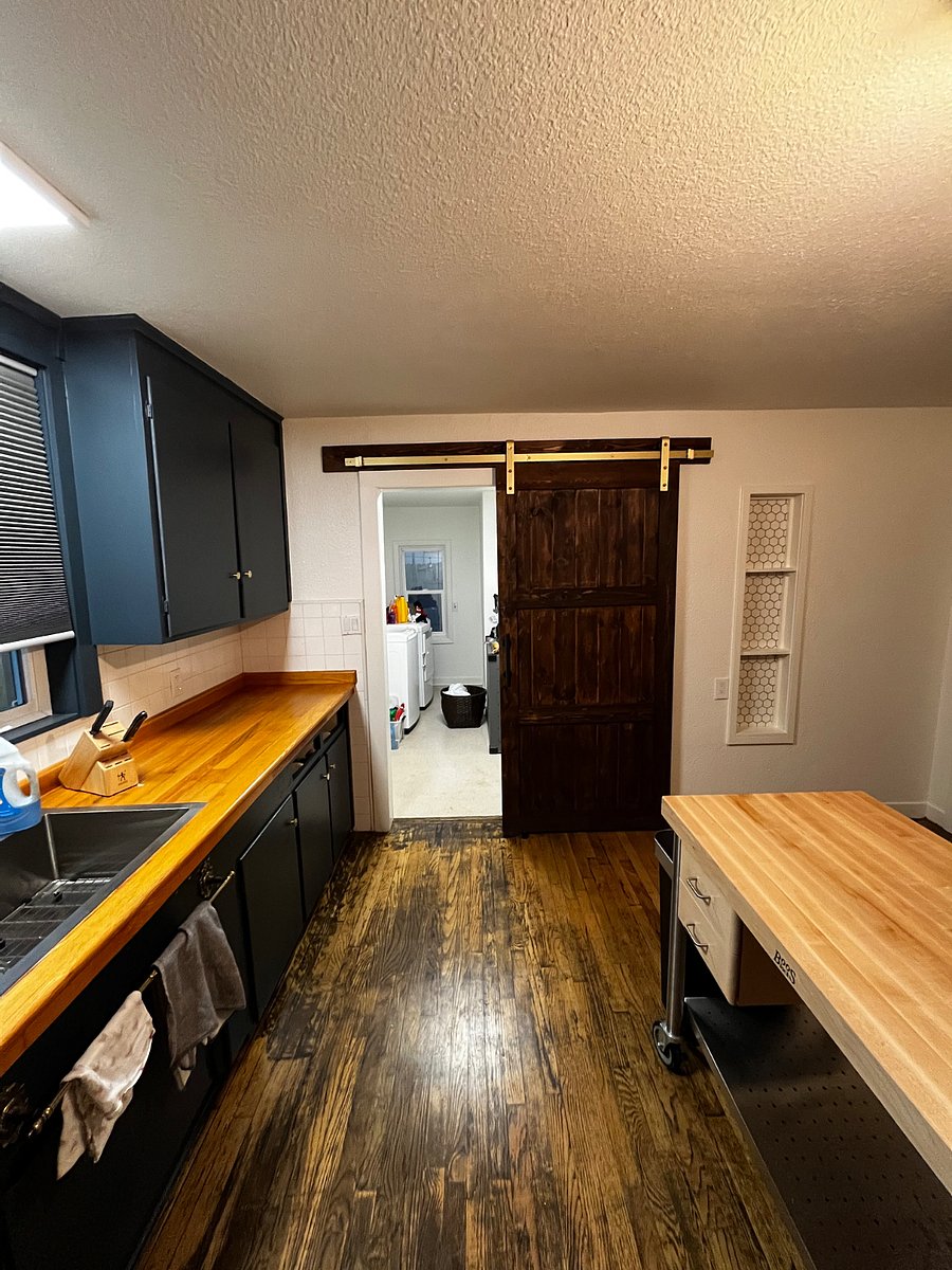 Kitchen view into Laundry Room