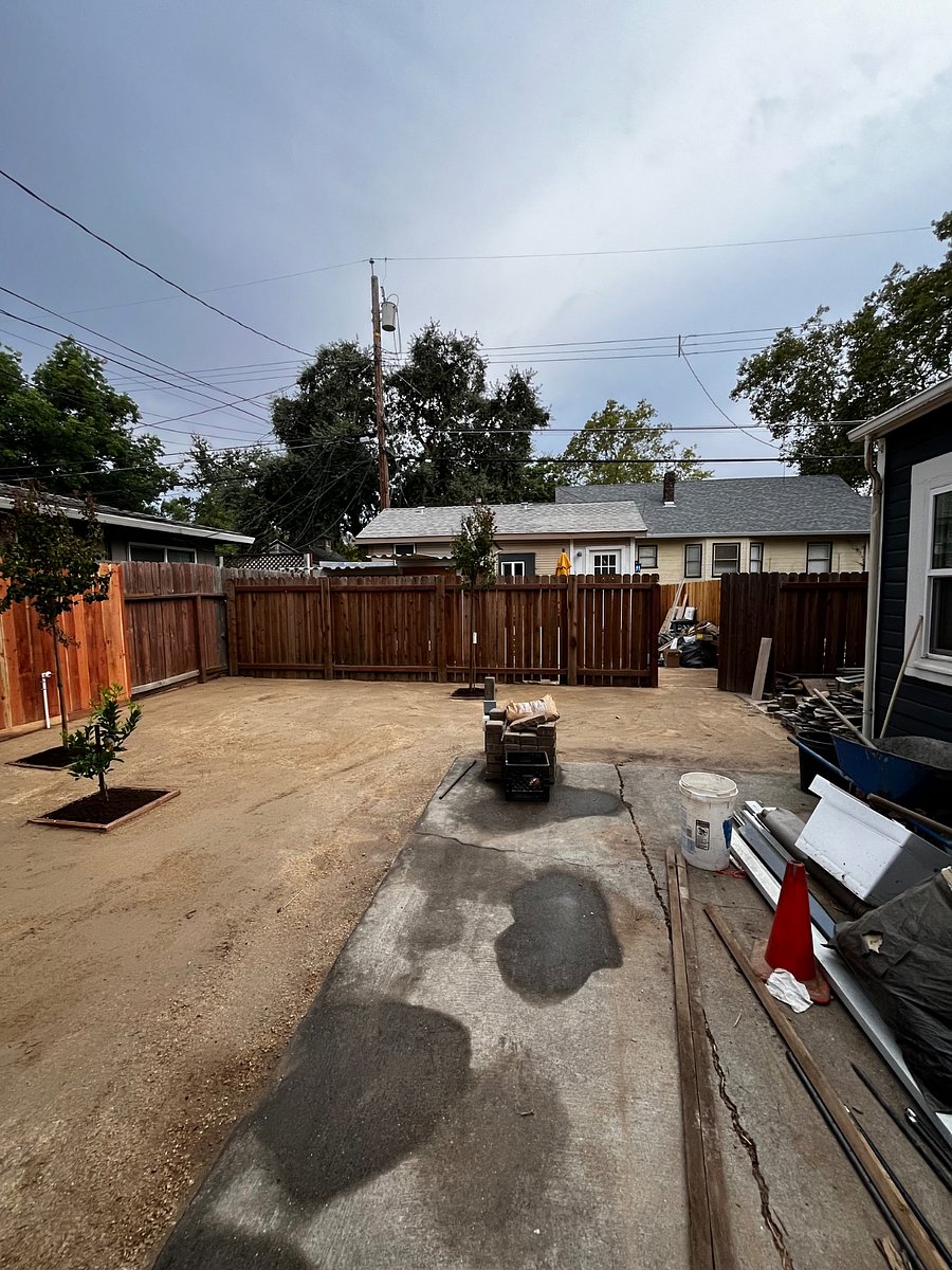 Backyard View from Driveway