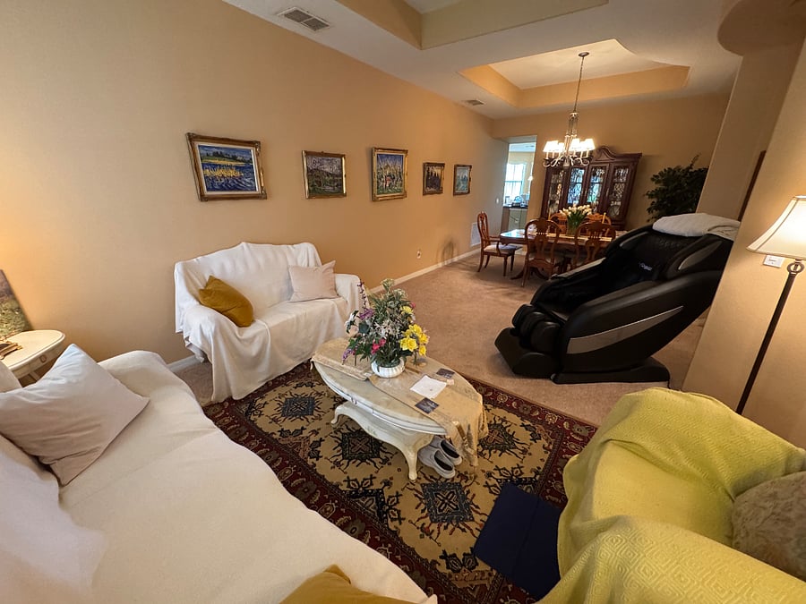living and formal dinning room