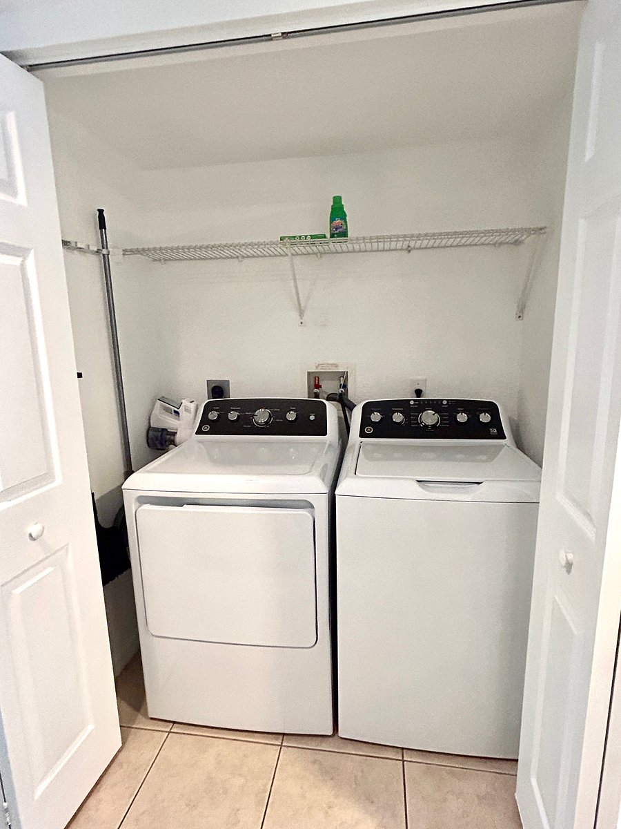 Washer, Dryer, Vacuum, Swifer and Broom
