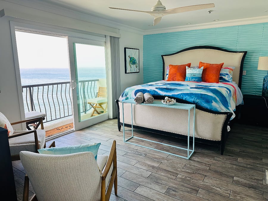 Sweeping ocean views from the master bedroom.
