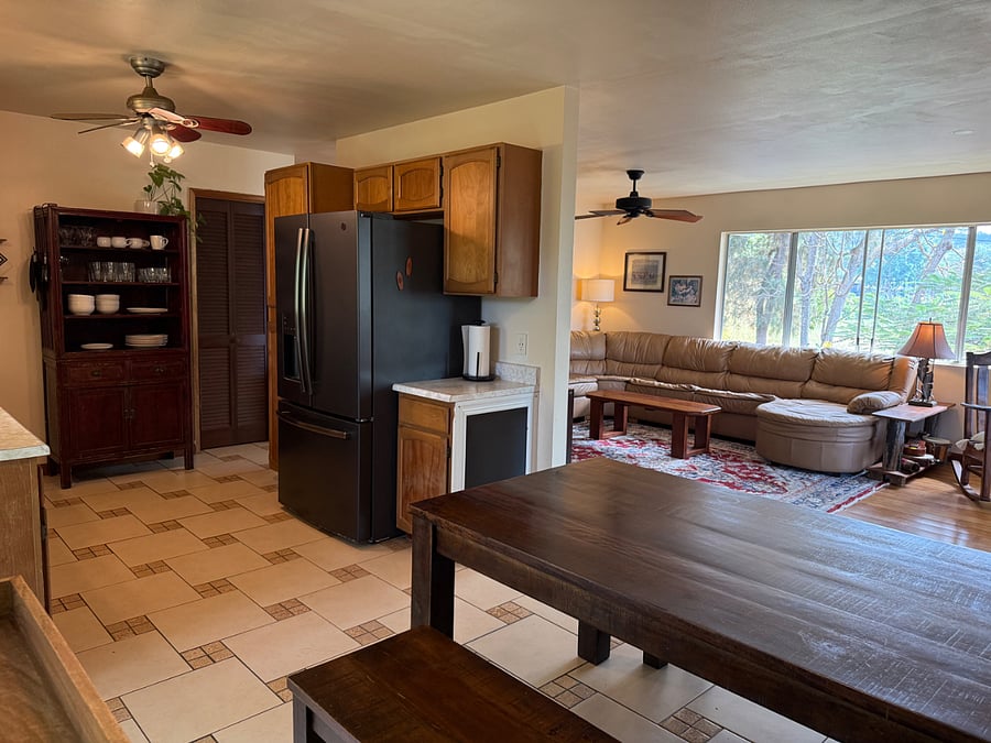 Kitchen and living room