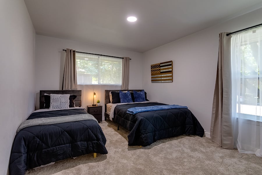 Bedroom #2 with Queen and Twin beds