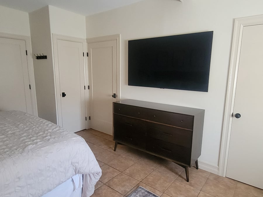 65" TV in bedroom