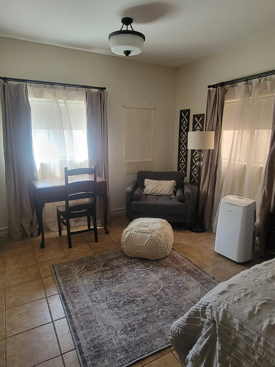 Bedroom with desk and chair