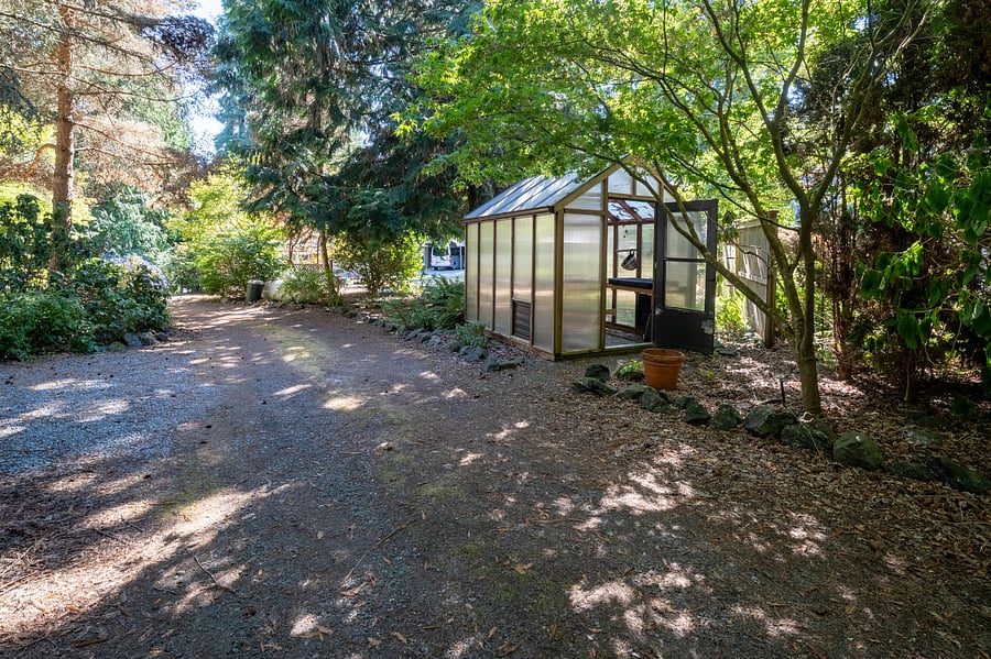 Yard games can be found in the green house