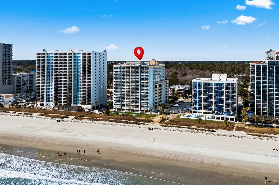 Ocean side of condo tower