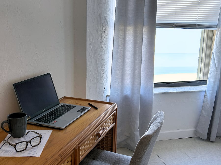 Designated workspace located in Bedroom 1.