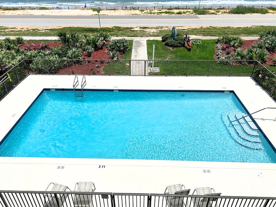 Enjoy a dip in the pool. 