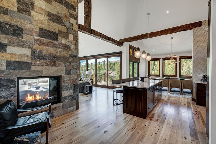 Entry view of open floor plan. 